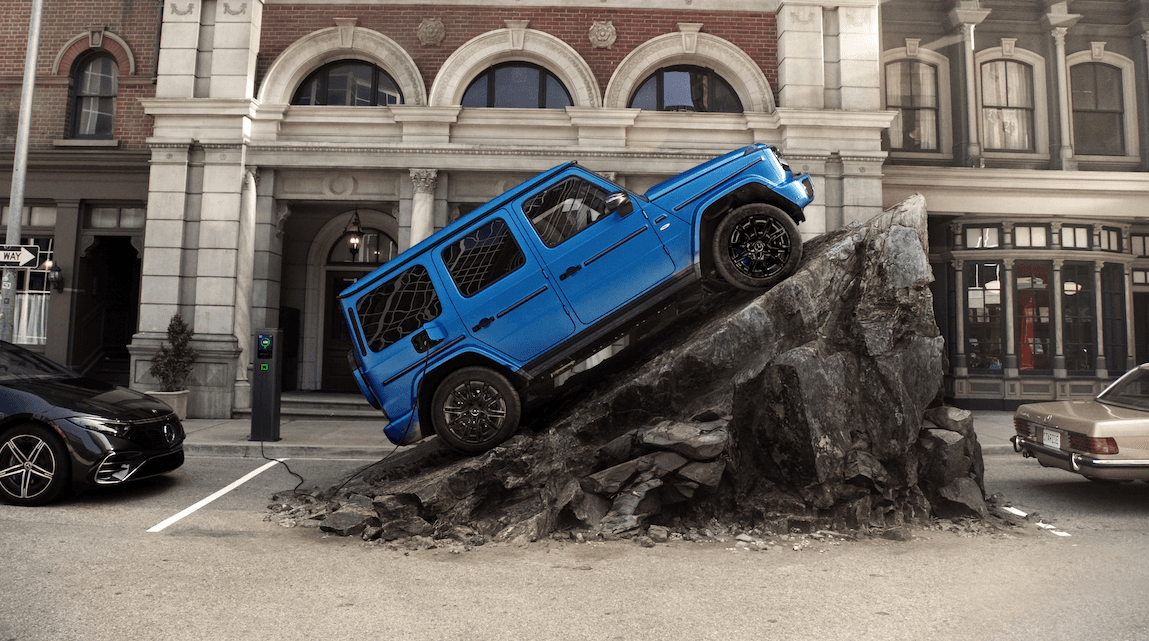 Mercedes-Benz: The G580e is fully electric and ready to tackle any terrain. 