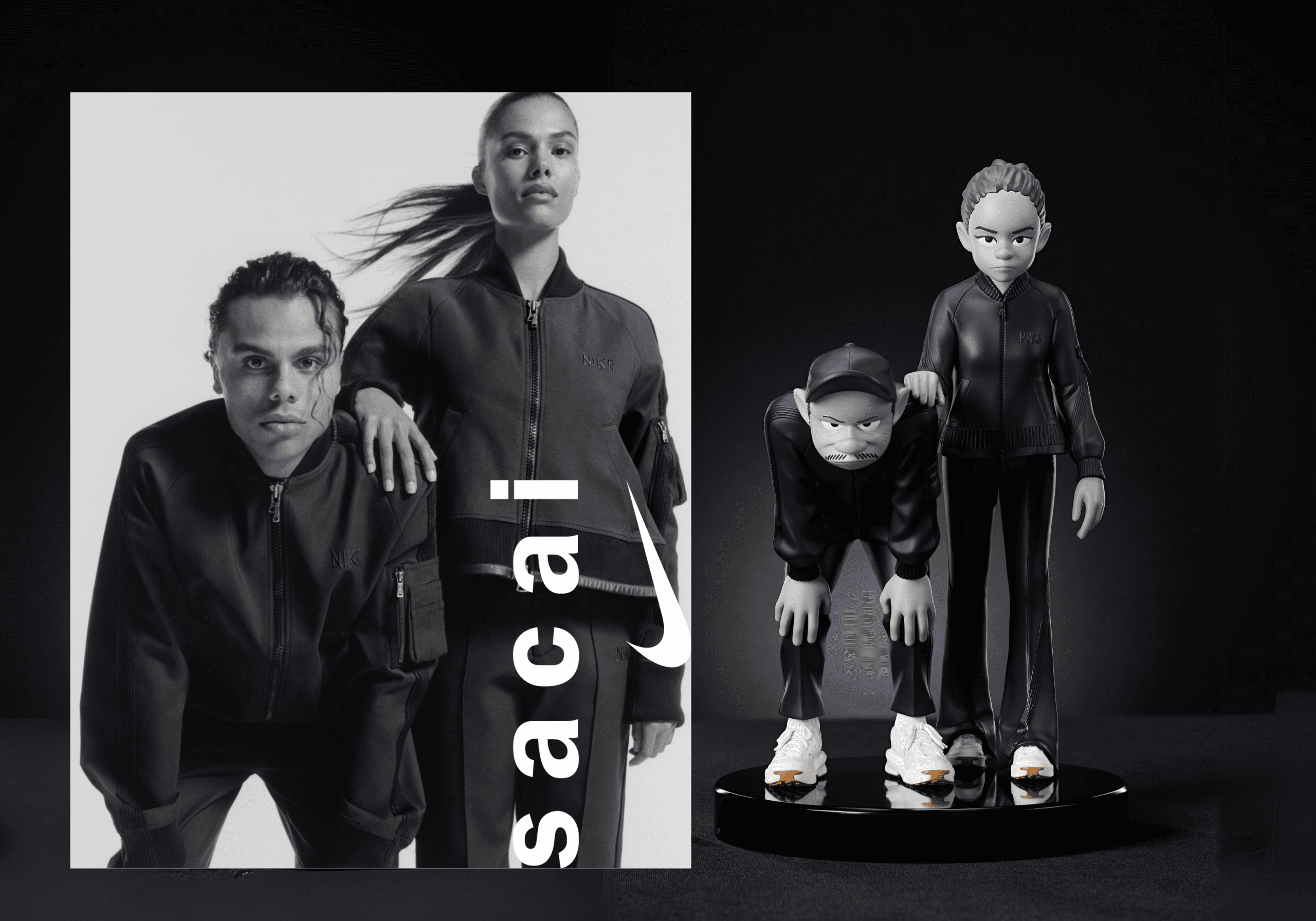 Nike sacai launches new capsule collection and sculpture by Yusuke Hanai