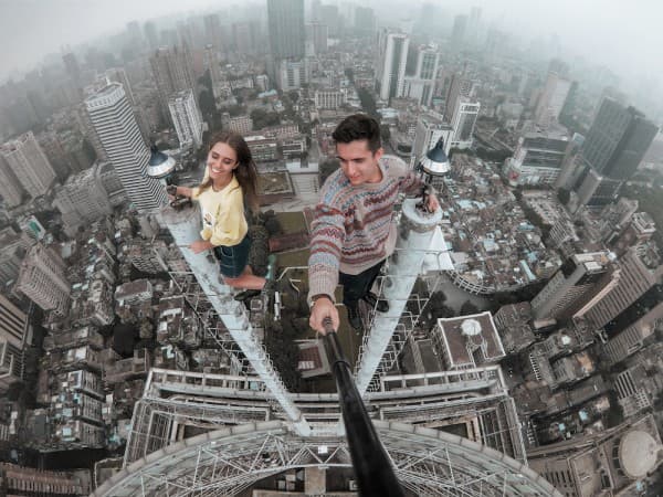 Ivan Kuznetsov and Angela Nikolau take the world’s most dangerous Instagram shots in Kent & Curwen