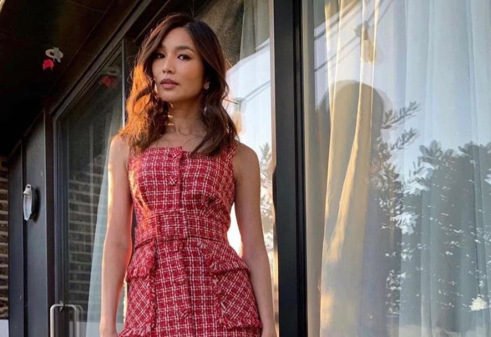Gemma Chan spotlights Asian designers on Raya press tour