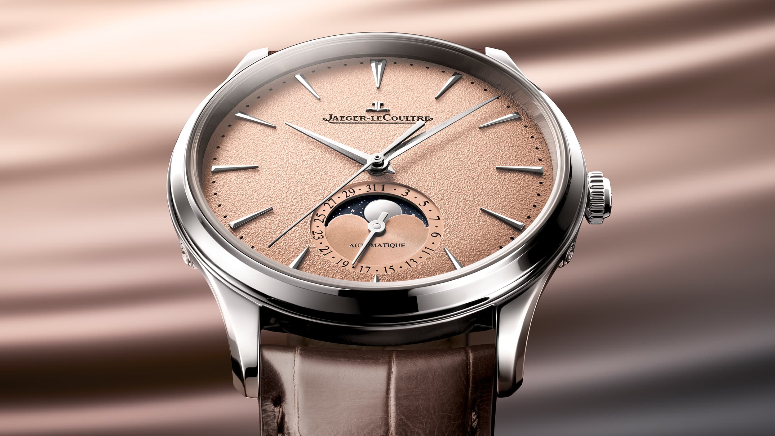 Jaeger-LeCoultre: Grained copper dial enhances the Master Ultra Thin Moon and Master Ultra Thin Date