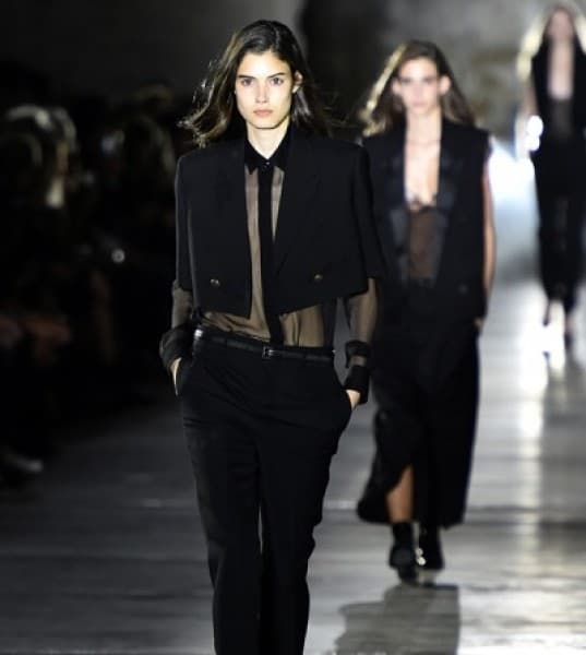 Vaccarello Goes Hell for Leather at Saint Laurent